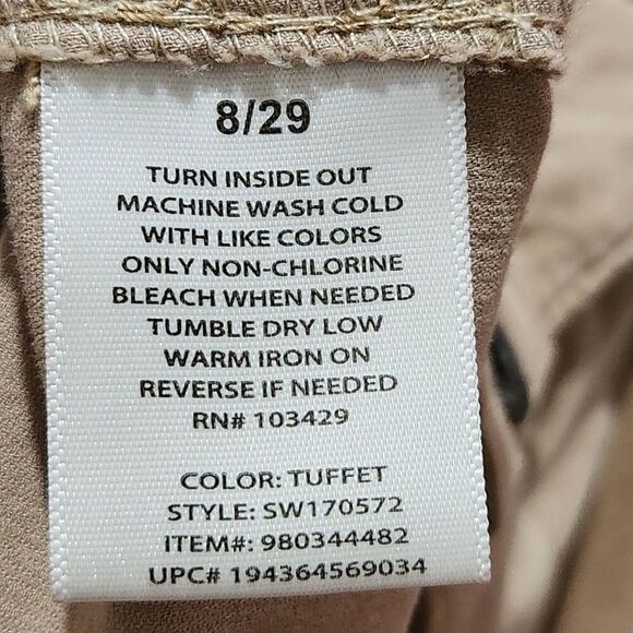 Marrakech Antropologie Corduroy Pants Size 8/29 Wide Leg Color Khaki.    B15 - Picture 12 of 12